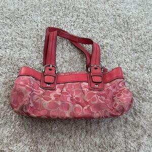 Coach Pink Signature Shoulder Bag